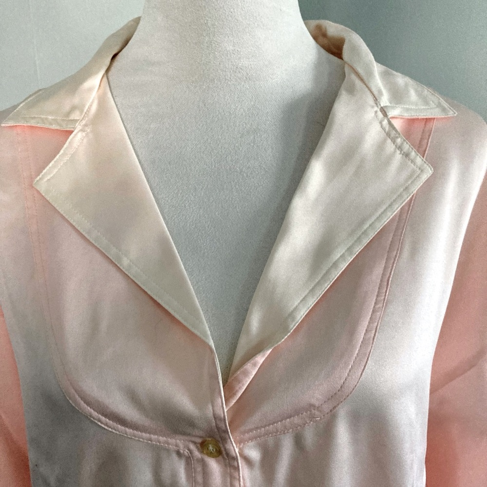 Vintage Eve Stillman for Saks Fifth Avenue Soft Pink Nightgown Long Sleeve - Picture 4 of 10